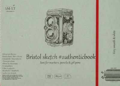 SMLT art Album Bristol, šitá vazba #authenticbook, bílý, 245x176mm, 18 listů, 185g/m2