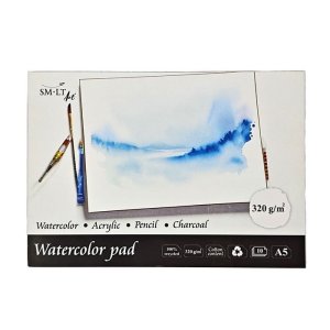 SMLT art Blok Akvarel s obsahem bavlny, A5, 10 listů, 320g/m2