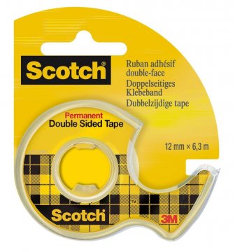 3M Scotch - Oboustranně lepicí páska v zásobníku, 12 mm × 6,3 m, 1 role