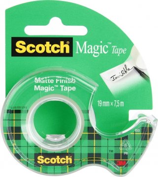 3M Scotch - Magic lepicí páska, 19 mm × 7,5 m, 1 role v zásobníku