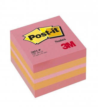 3M Post-it mini kostka, velikost 51 x 51 mm, 400 lístků