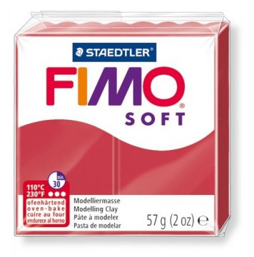 FIMO soft tmavě červená 57g