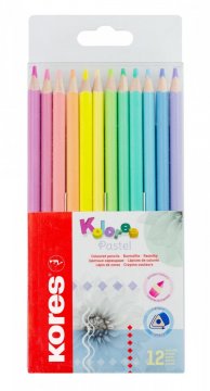 Kolores PASTEL trojhranné pastelky, 3 mm / 12 barev