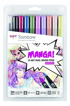 Sada oboustranných fixů Tombow – ABT Manga Shojo, 10 ks