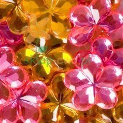 Dekorativní krystalky – květy 100ks