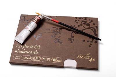 SMLT art Karty v krabičce #haikucards, akryl, 148x210mm, 20 listů, 420g/m2