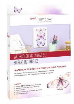 Tombow Sada Watercoloring Canvas Set Elegant Butterflies