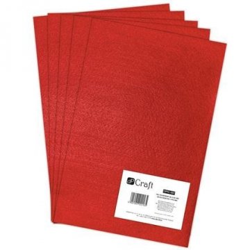 Filc polyesterový – červený A4
