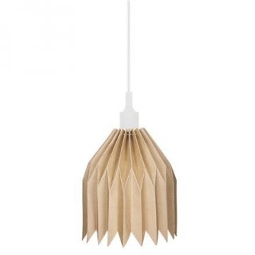 Lampa z kartonu DIY, bílá objímka