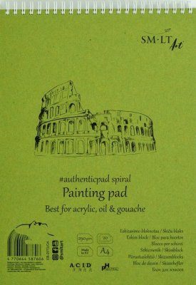 SMLT art Blok Authentic, Acrylic A4, 20 listů, 290g/m2, spirála