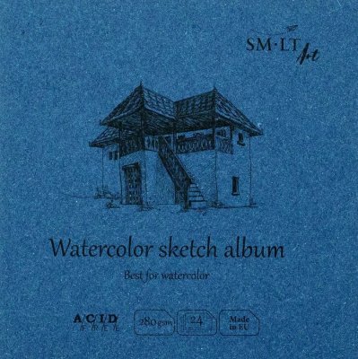 SMLT art Album #Authenticbaby, akvarelové, rozměry 9 x 9 cm, 24 listů, 280g/m