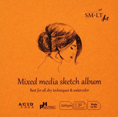 SMLT art Layflat album, MIX media, 14x14cm, 32 listů, 200g/m2