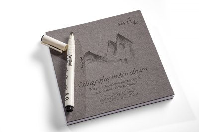 SMLT art Layflat album na kaligrafii a kresbu,  14x14cm, 48 listů, 100g/m2