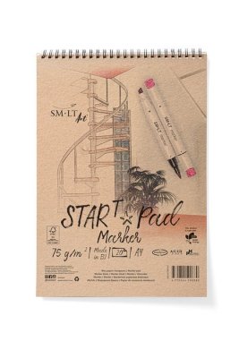 SMLT art Blok na fixy START se spirálou, A4, 20 listů, 75g/m2, nepropustný