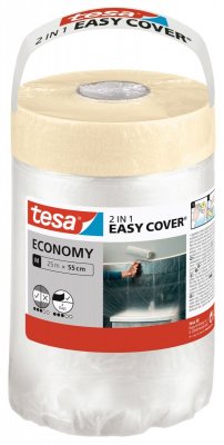 Easy Cover ECONOMY Fólie s páskou,  25m x 0,55m
