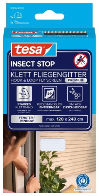 Síť proti hmyzu COMFORT, na francouzské okno, bílá, 1,2m x 2,4m