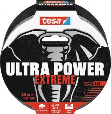 Ultra Power Extreme opravná páska, 25m x 50 mm, černá