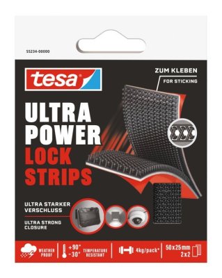 tesa® Ultra Power Lock samolepicí suchý zip – proužky, 2 cm x 25 mm