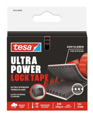 tesa® Ultra Power Lock samolepicí suchý zip – páska, 1 m x 25 mm