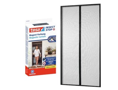 Magnetická síť do dveří proti hmyzu, 1,00 m × 2,20 m, antracit