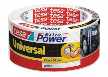 Opravná páska Universal, Tesa, textilní, bílá, 25m x 55mm