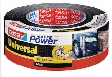 Opravná páska Extra Power Universal, textilní, silně lepivá, černá, 50m x 55mm
