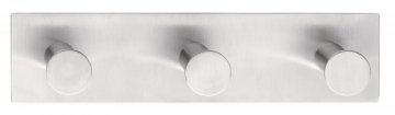 Powerbutton Háčky, CLASSIC trojháček, matná nerez ocel, obdélníkový, nosnost 12kg