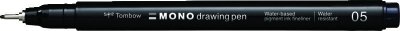 Tombow Fineliner MONO drawing pen, šířka stopy: 05 (cca 0,45 mm), černá, volně